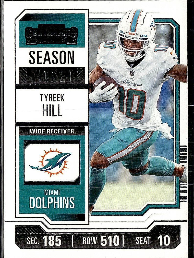 2023 Panini Contenders #65 Tyreek Hill Game Ticket Orange