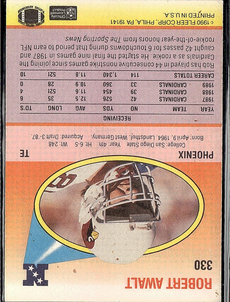 1990 Fleer #330 Robert Awalt
