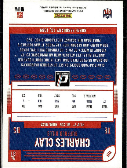 2018 Donruss #31 Charles Clay