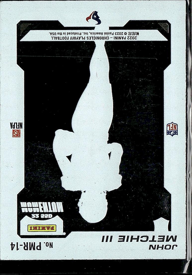 2022 Panini Chronicles #PMR-14 John Metchie III Playoff Momentum Rookies