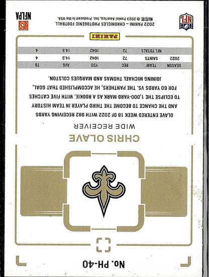 2022 Panini Chronicles #PH-40 Chris Olave Photogenic