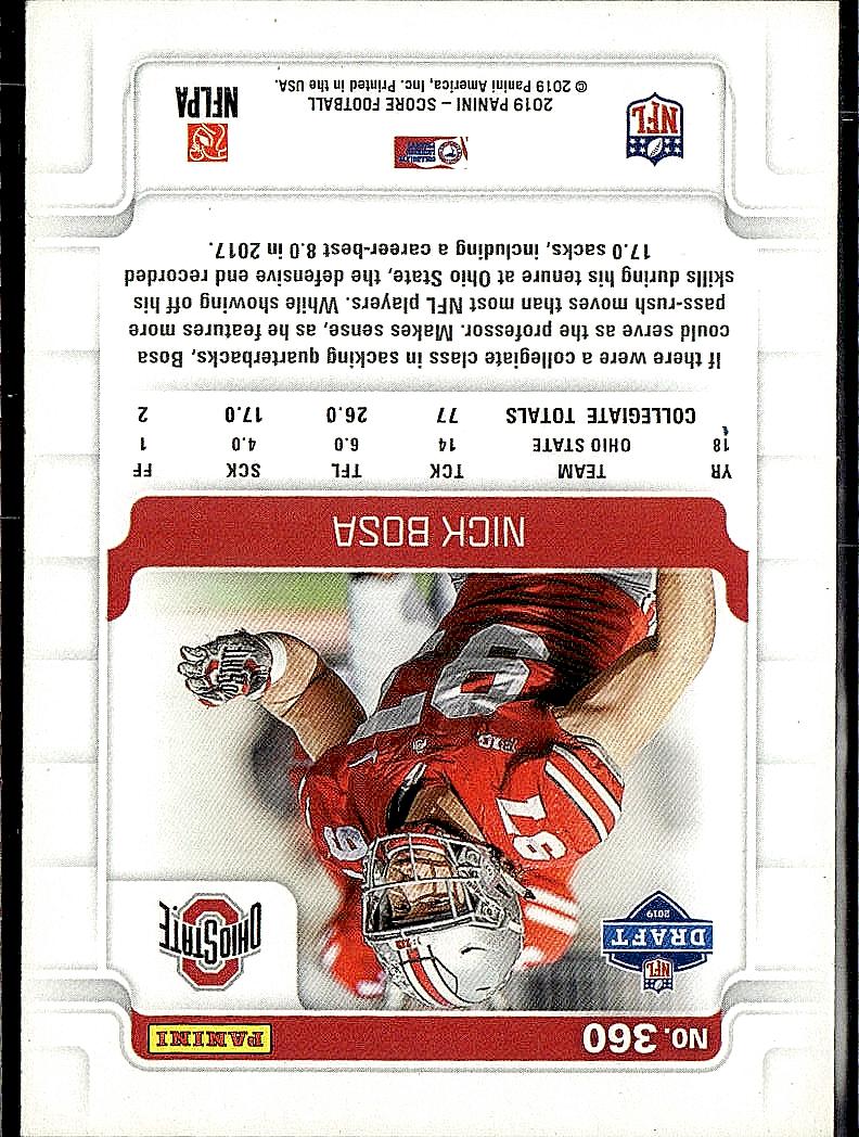 2019 Score #360 Nick Bosa