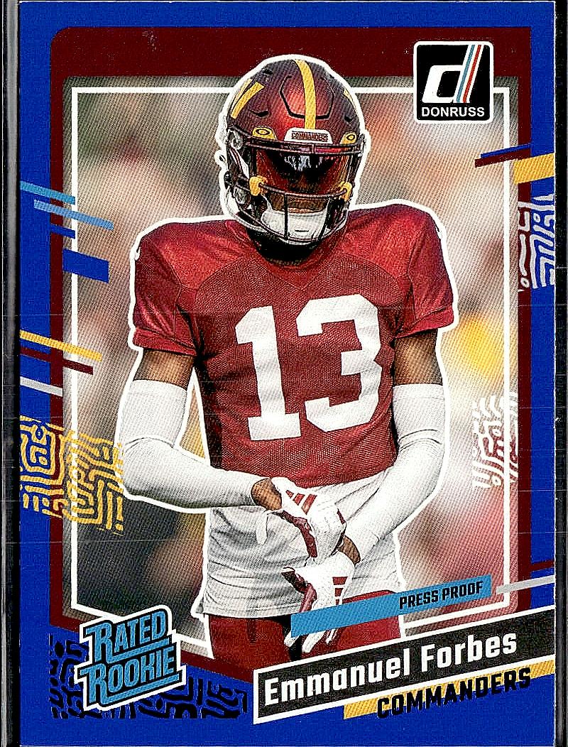 2023 Donruss #399 Emmanuel Forbes Press Proof Blue