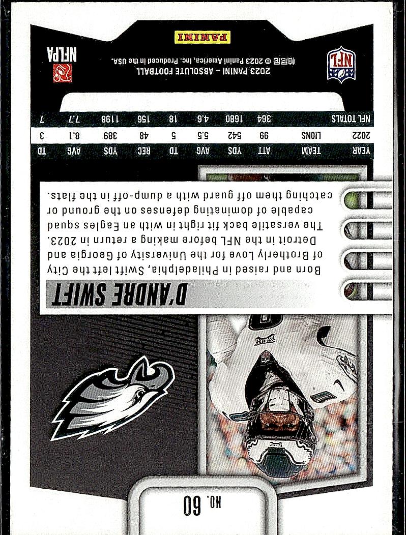 2023 Panini Absolute #60 D'Andre Swift