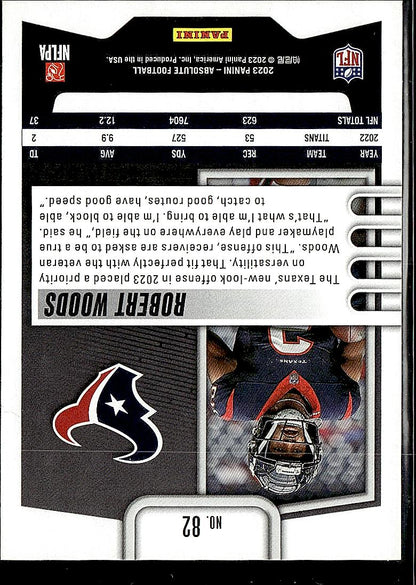 2023 Panini Absolute #82 Robert Woods