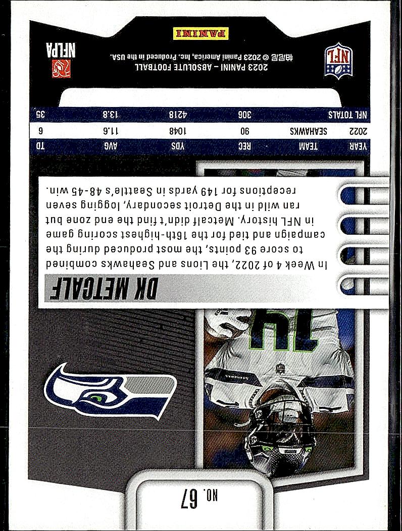 2023 Panini Absolute #67 DK Metcalf