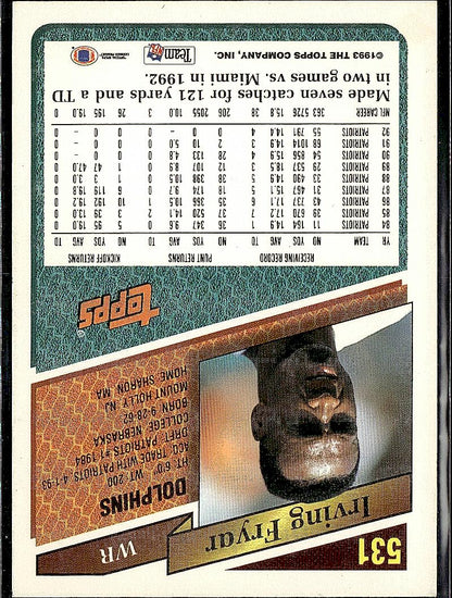 1993 Topps #531 Irving Fryar