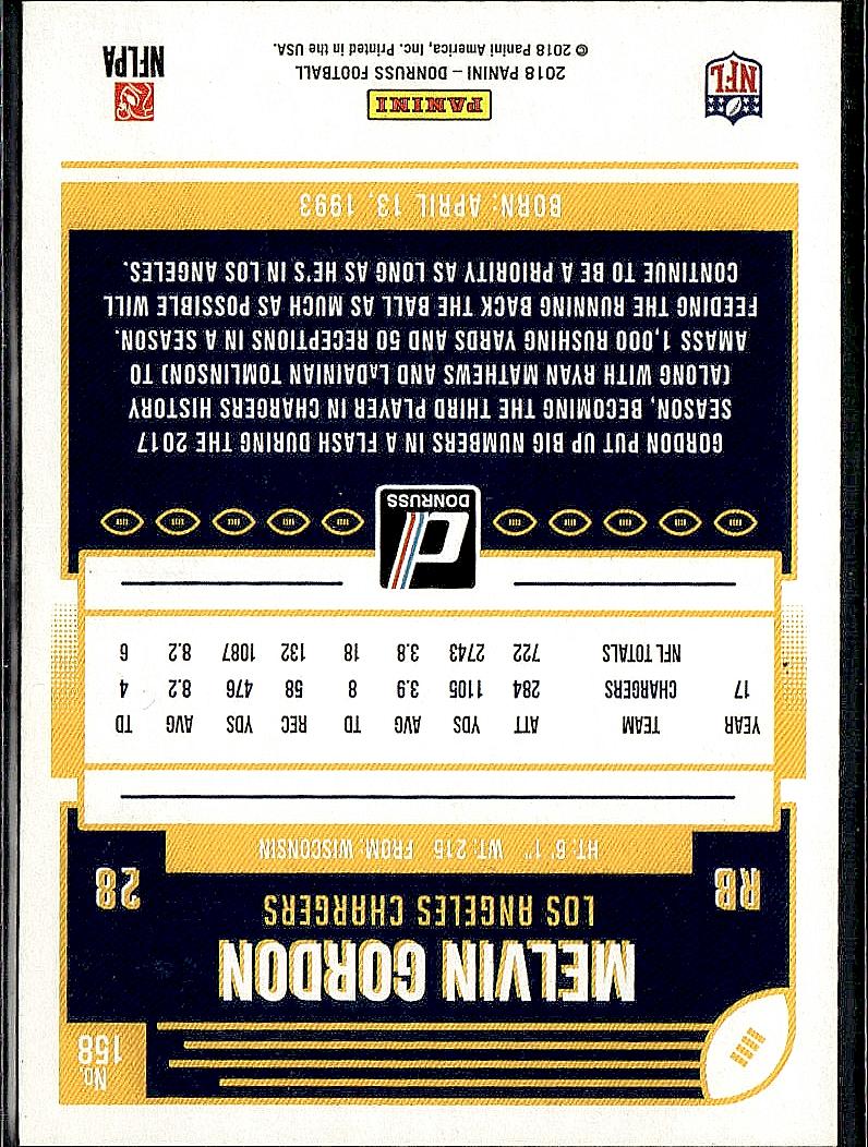 2018 Donruss #158 Melvin Gordon