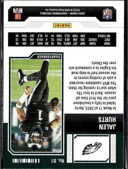 2023 Panini Contenders #81 Jalen Hurts