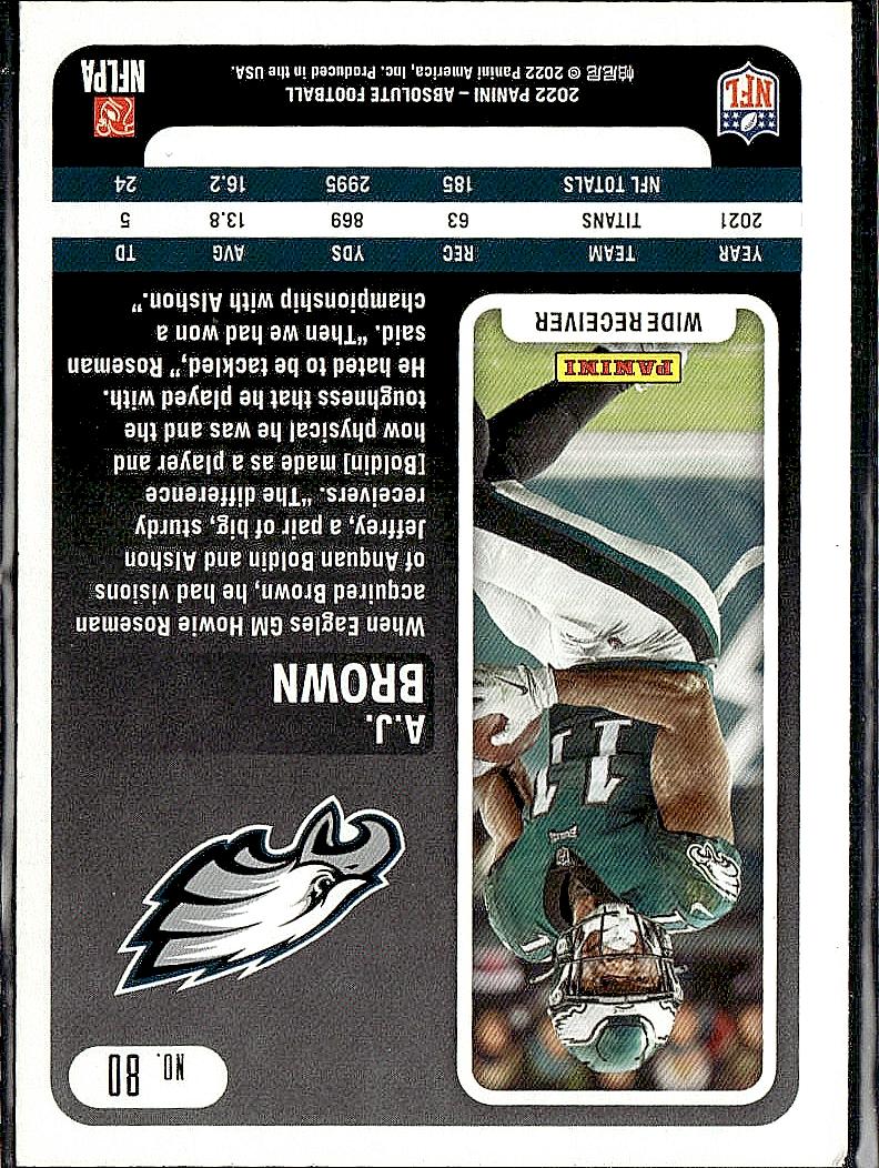 2022 Panini Absolute #80 A.J. Brown Retail