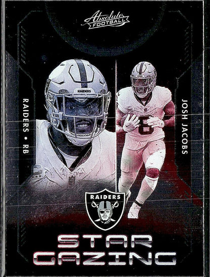 2023 Panini Absolute #SG-11 Josh Jacobs Star Gazing