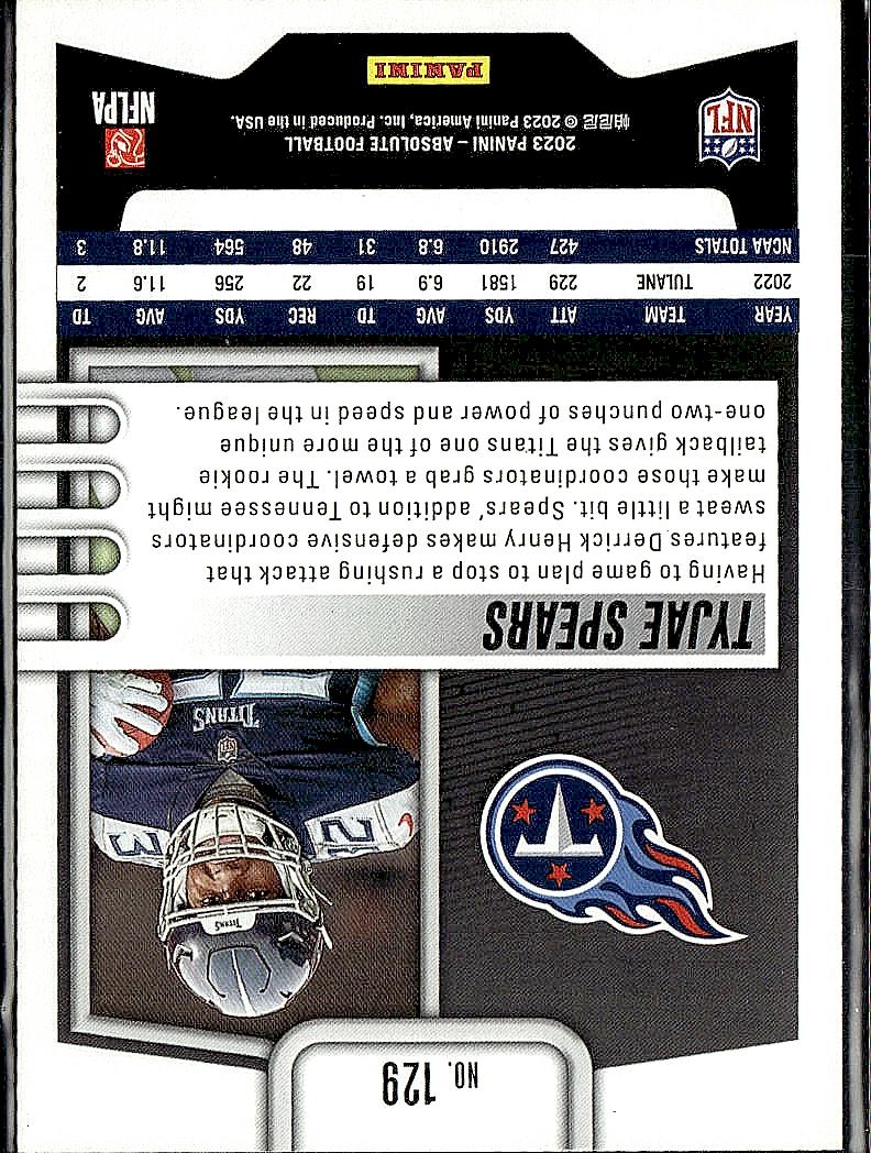 2023 Panini Absolute #129 Tyjae Spears Retail