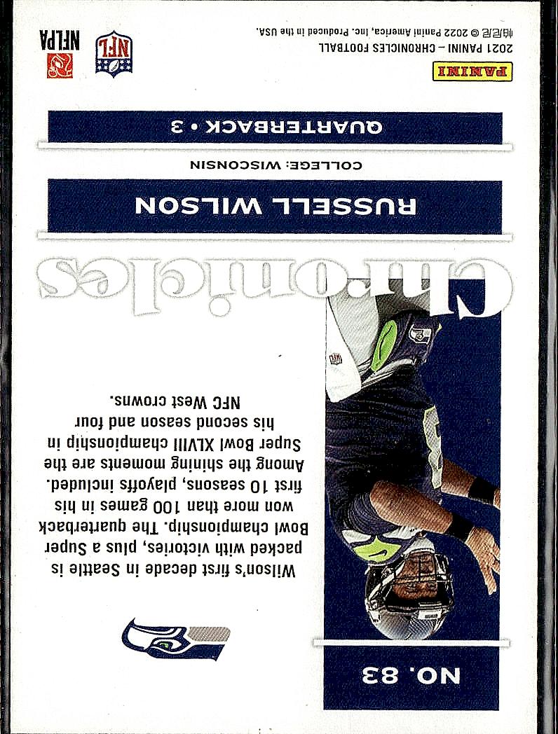 2021 Panini Chronicles #83 Russell Wilson Green