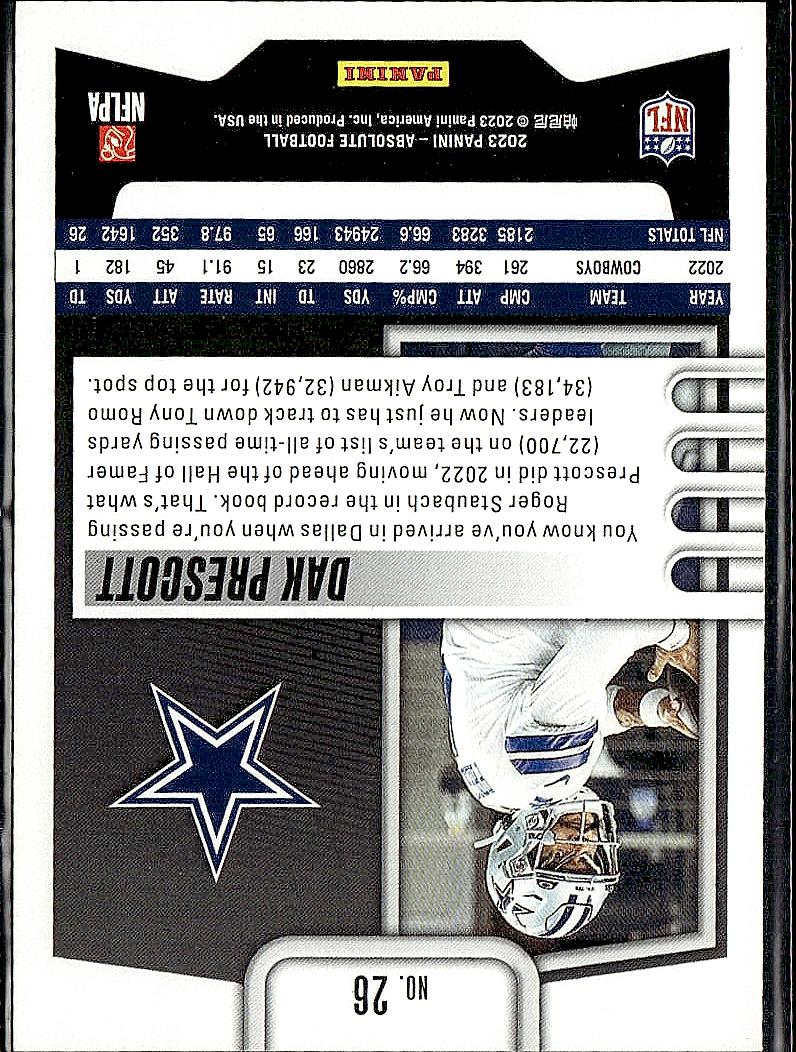 2023 Panini Absolute #26 Dak Prescott Retail