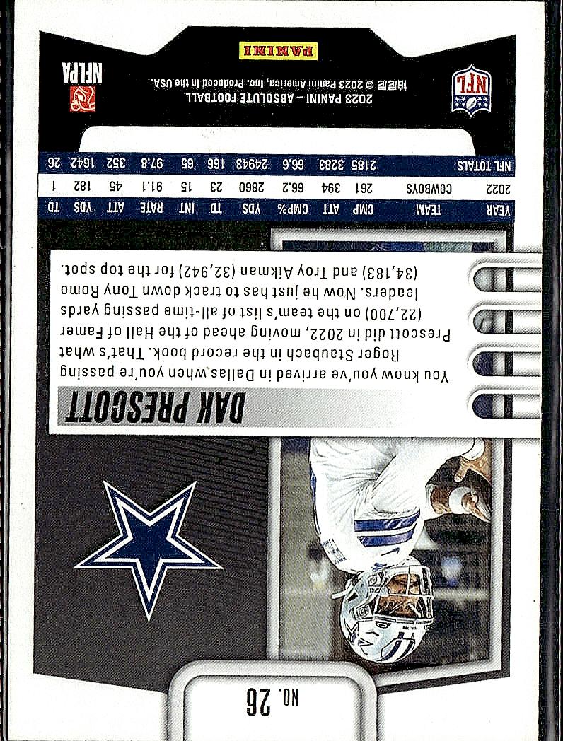 2023 Panini Absolute #26 Dak Prescott Retail