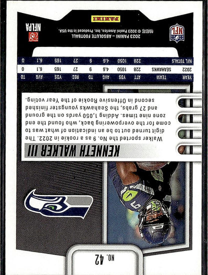 2023 Panini Absolute #42 Kenneth Walker III Retail