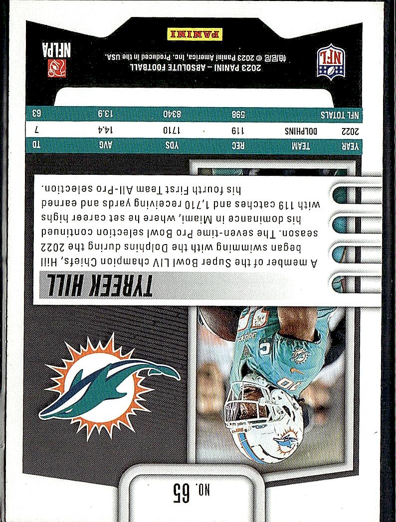 2023 Panini Absolute #65 Tyreek Hill Retail