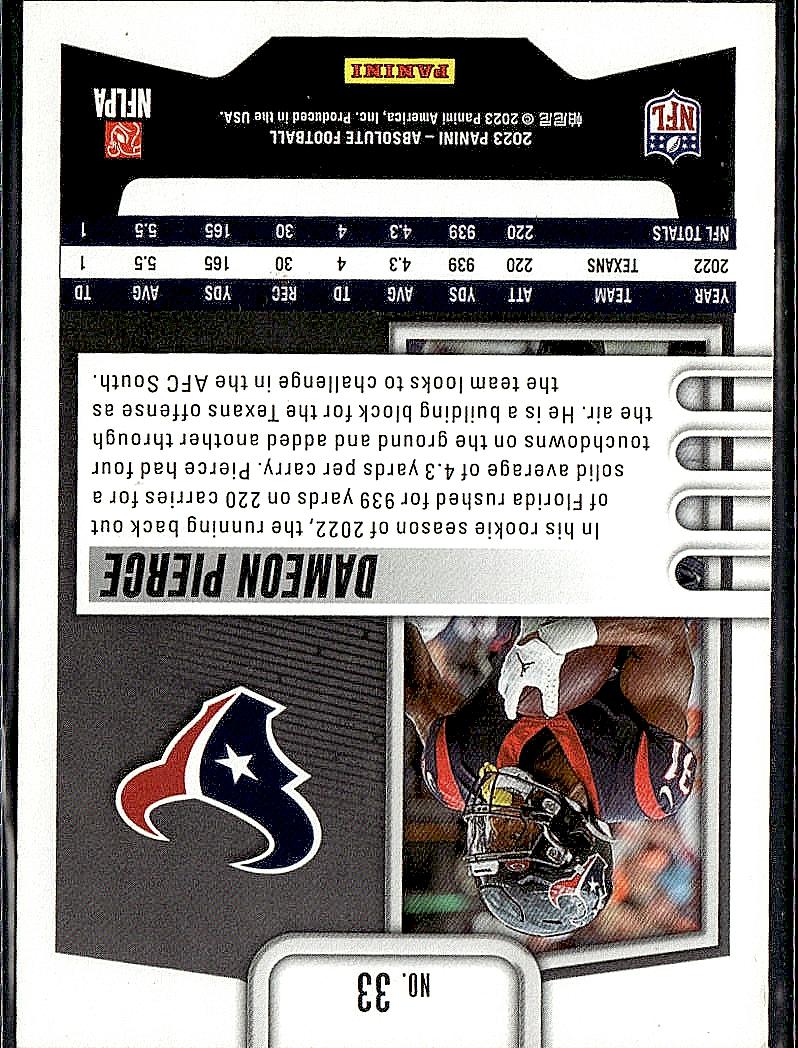 2023 Panini Absolute #33 Dameon Pierce Retail