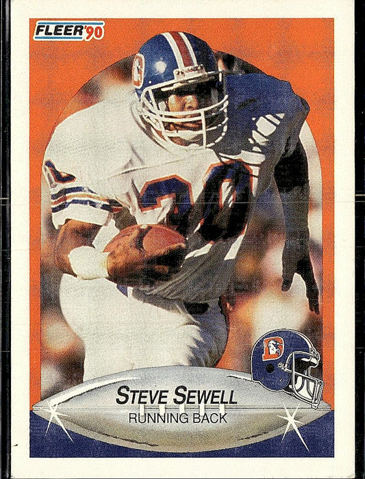1990 Fleer #30b Steve Sewell Right edge of A in AFC logo aligned with blue