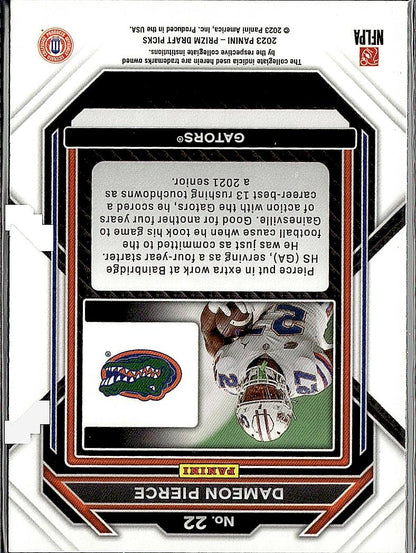 2023 Panini Prizm Draft Picks #22 Dameon Pierce