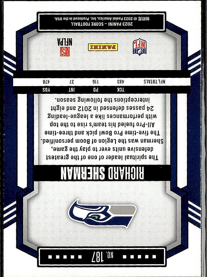 2023 Score #187 Richard Sherman