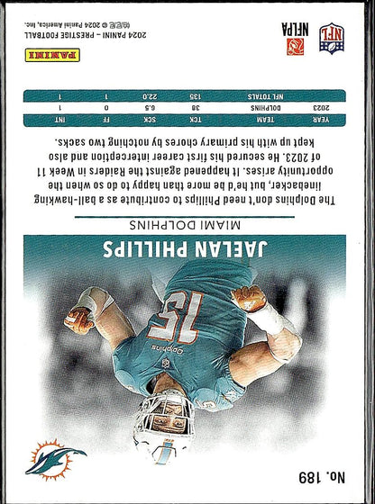 2024 Panini Prestige #189 Jaelan Phillips