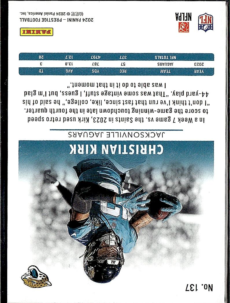 2024 Panini Prestige #137 Christian Kirk