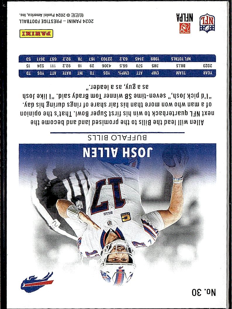 2024 Panini Prestige #30 Josh Allen