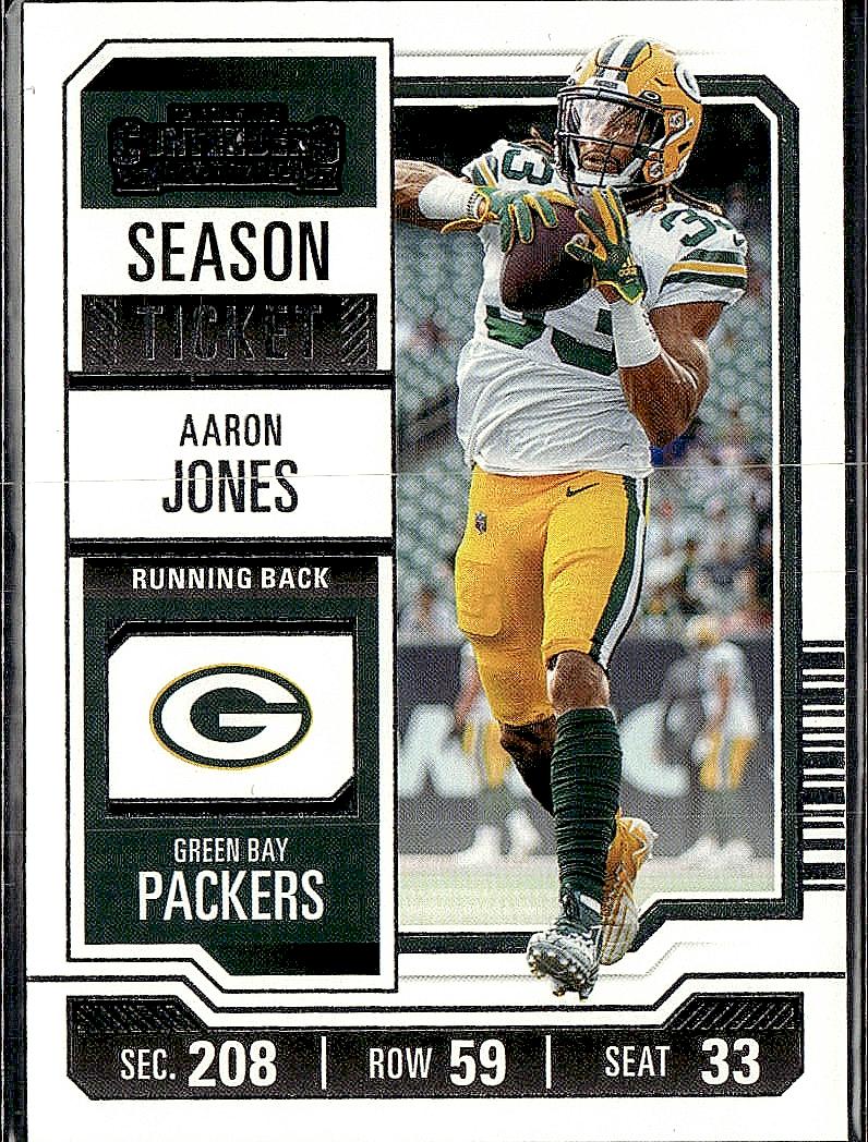 2023 Panini Contenders #36 Aaron Jones Season Ticket Retail
