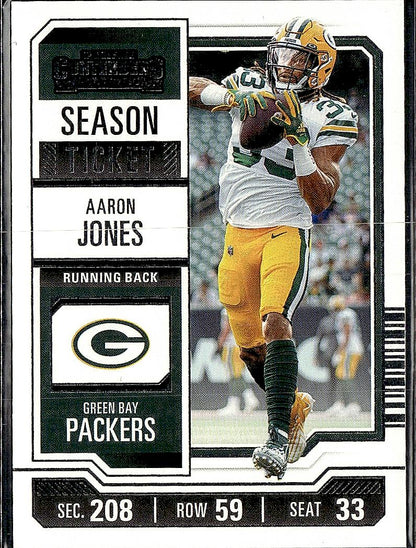 2023 Panini Contenders #36 Aaron Jones Season Ticket Retail