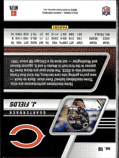 2023 Panini Zenith #18 Justin Fields Retail