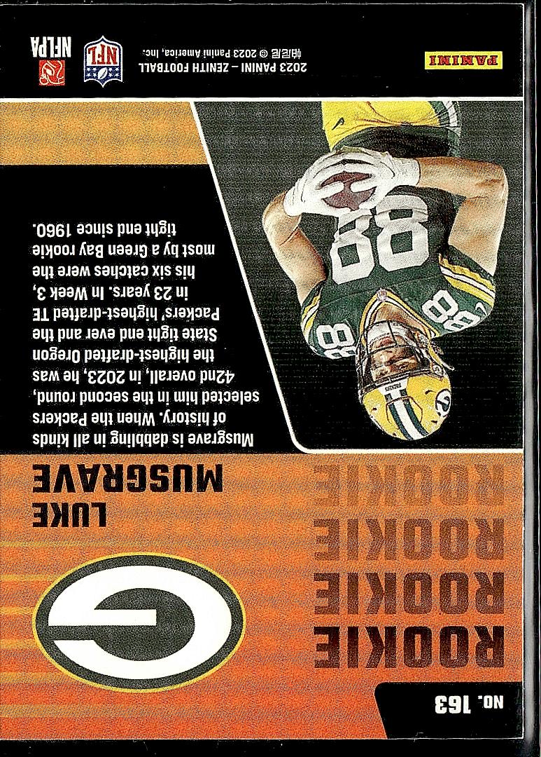 2023 Panini Zenith #163 Luke Musgrave