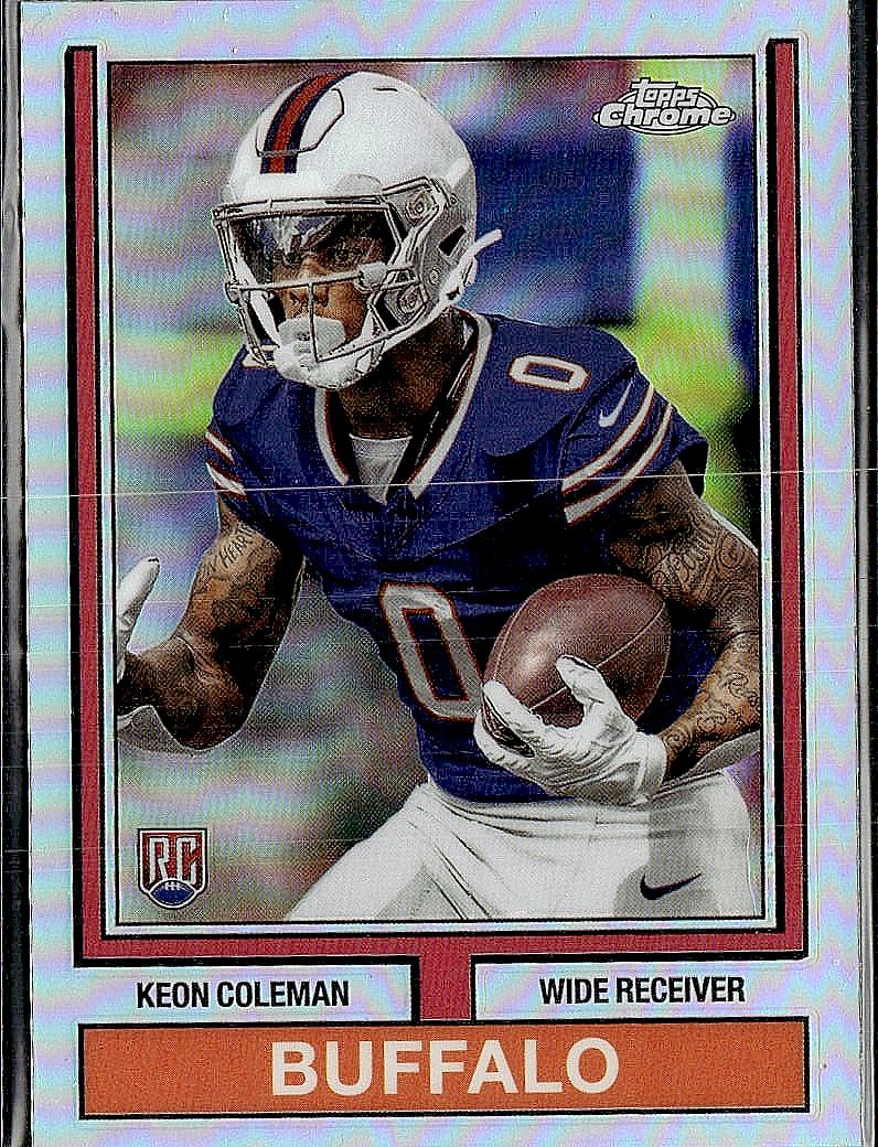 2024 Topps Chrome #74TF-6 Keon Coleman 1974 Topps Football Refractor