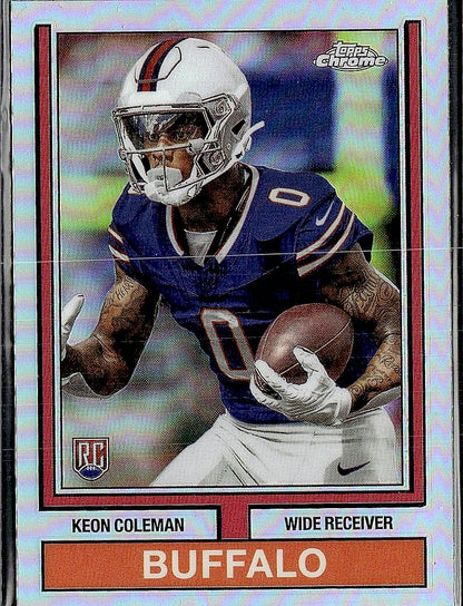 2024 Topps Chrome #74TF-6 Keon Coleman 1974 Topps Football Refractor