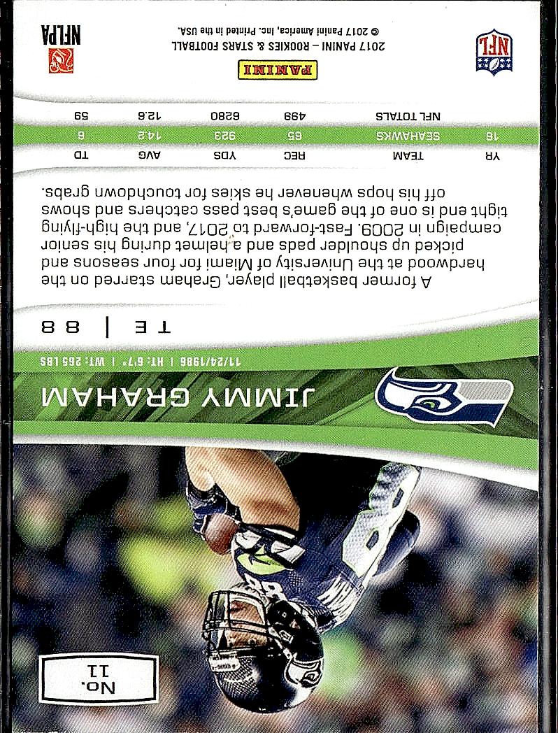 2017 Panini Rookies & Stars #11 Jimmy Graham