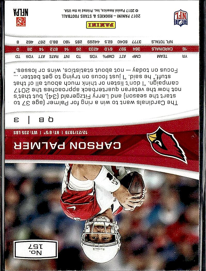 2017 Panini Rookies & Stars #157 Carson Palmer