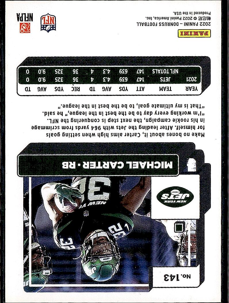 2022 Donruss #143 Michael Carter