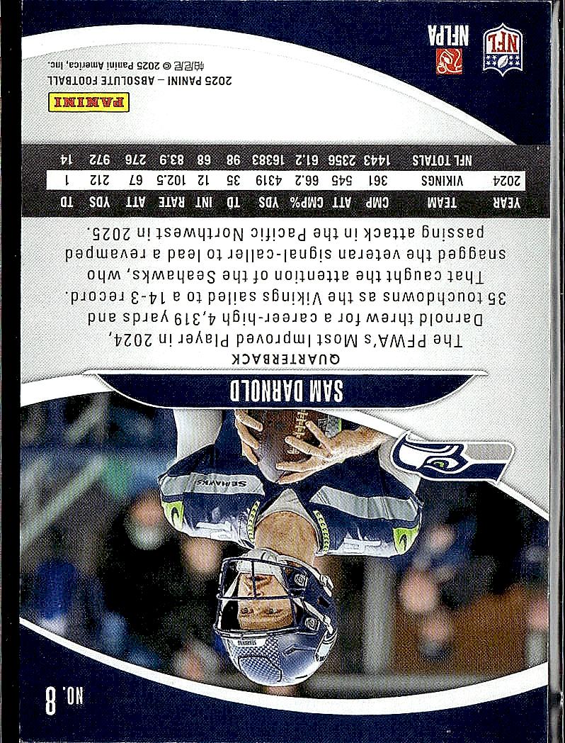 2025 Panini Absolute #8 Sam Darnold Retail