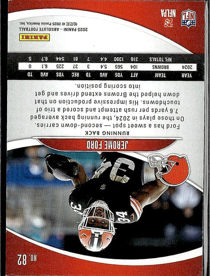 2025 Panini Absolute #82 Jerome Ford Green