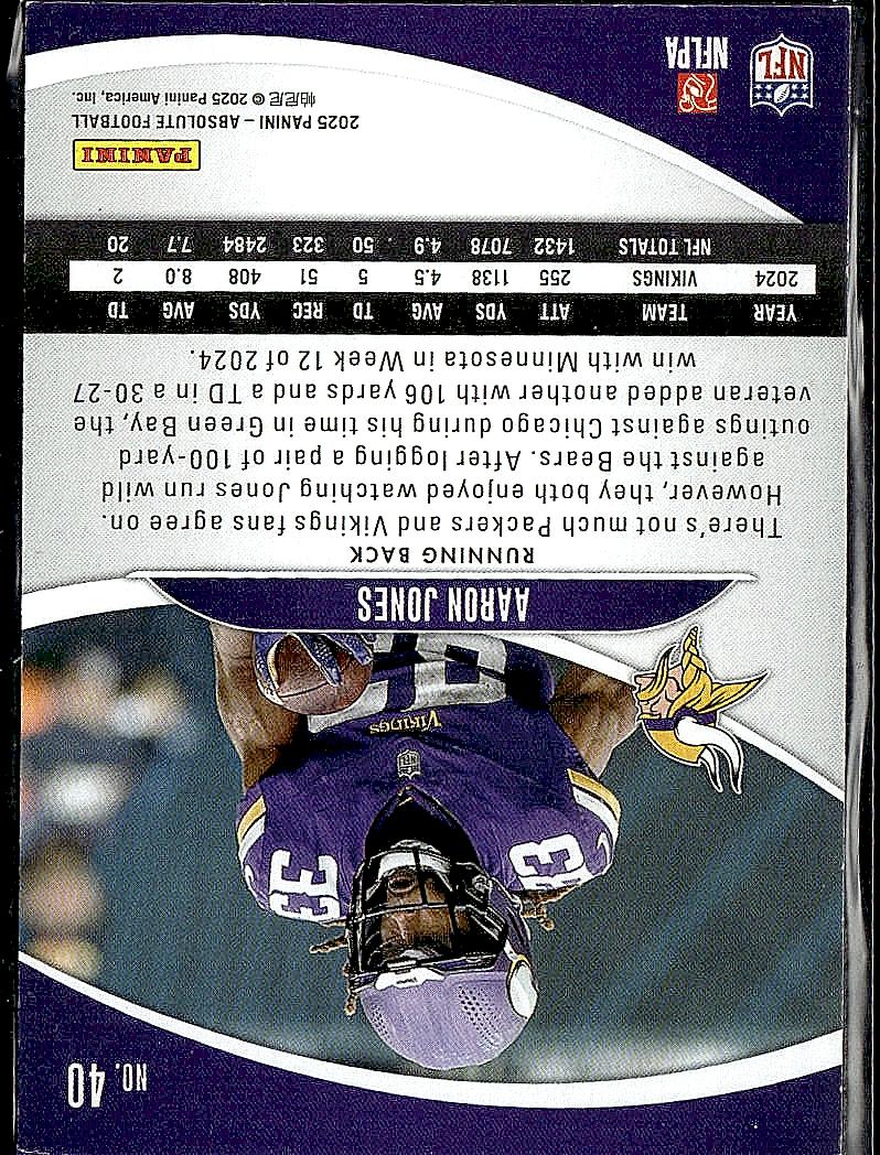 2025 Panini Absolute #40 Aaron Jones Retail