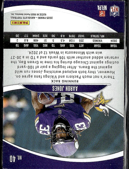 2025 Panini Absolute #40 Aaron Jones Retail