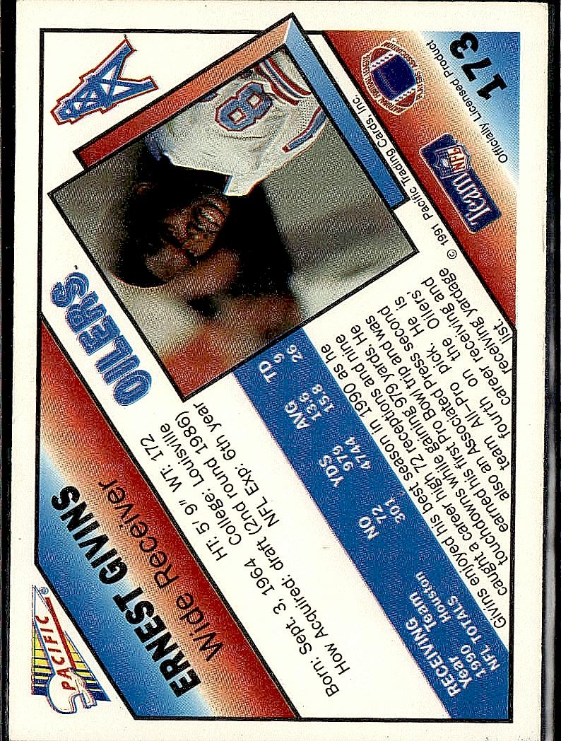 1991 Pacific #173 Ernest Givins