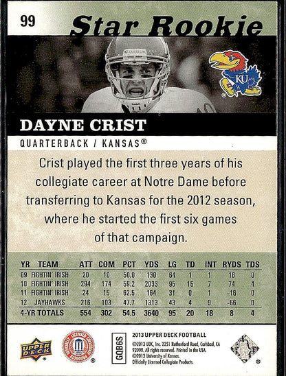 2013 Upper Deck #99 Dayne Crist