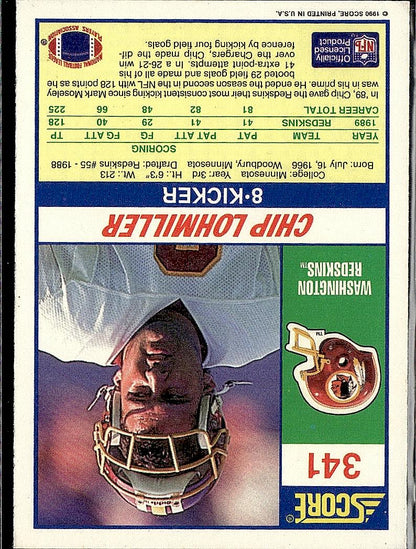 1990 Score #341 Chip Lohmiller