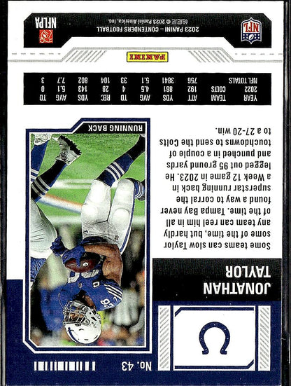 2023 Panini Contenders #43 Jonathan Taylor Season Ticket Retail