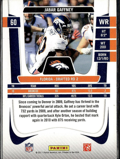 2011 Panini Prestige #60 Jabar Gaffney