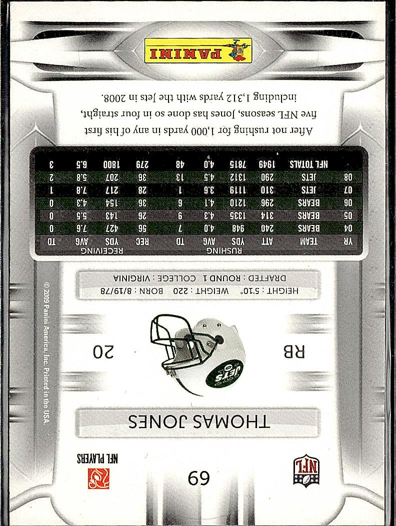 2009 Playoff Prestige #69 Thomas Jones
