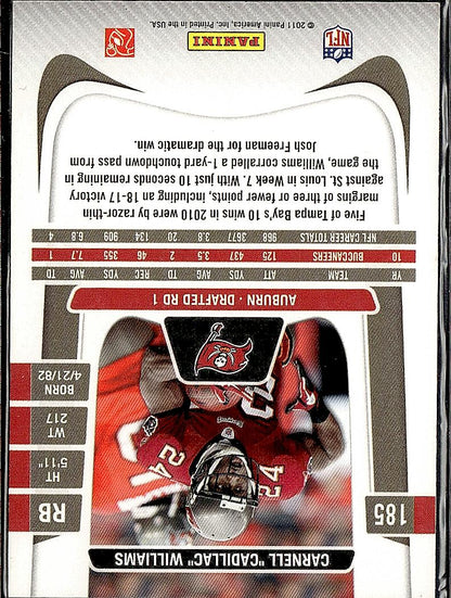 2011 Panini Prestige #185 Carnell "Cadillac" Williams