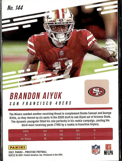 2021 Panini Prestige #144 Brandon Aiyuk