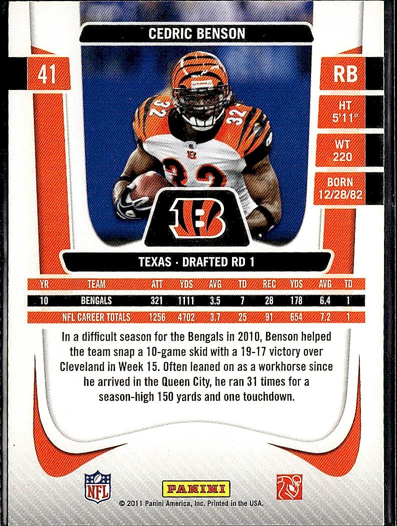 2011 Panini Prestige #41 Cedric Benson